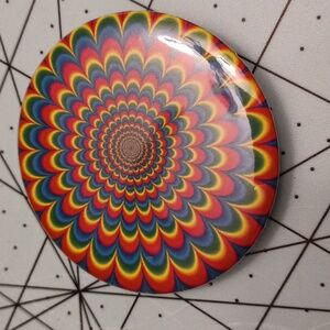 Colorful Spiral Art Pin